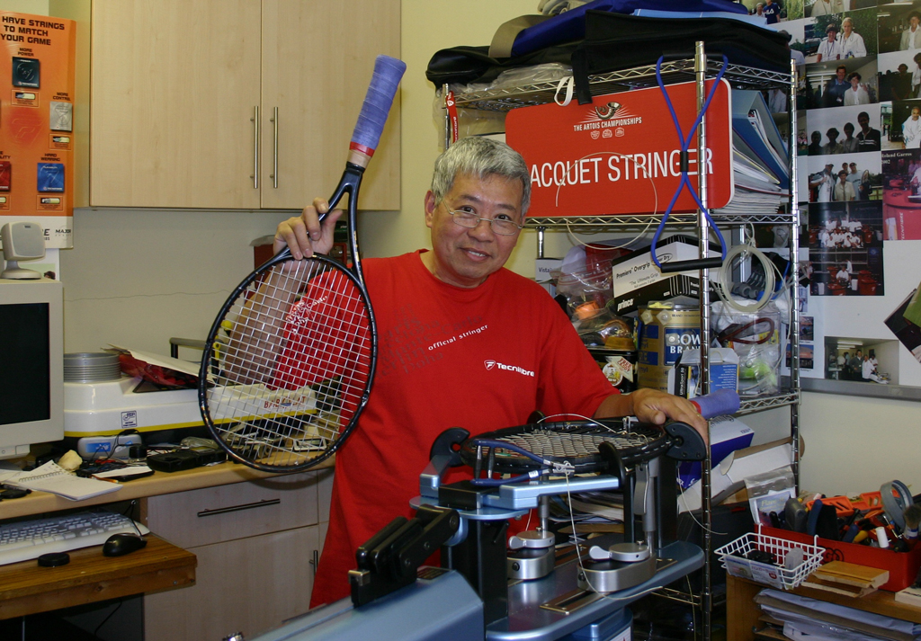 Personal stringer to Ivo Karlovic during Wimbledon 2009