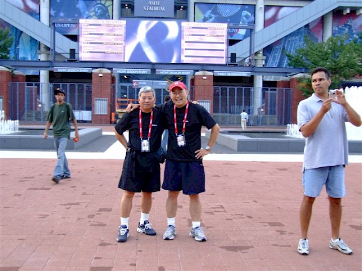 Sam and Albert Lee at the US Open