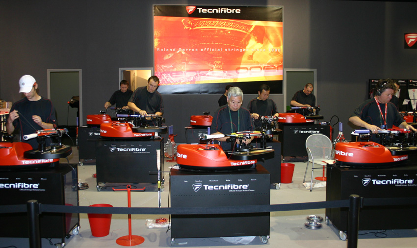 Roland Garros stringing team