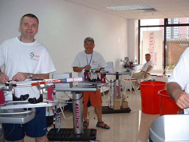 China Open Stringing Room