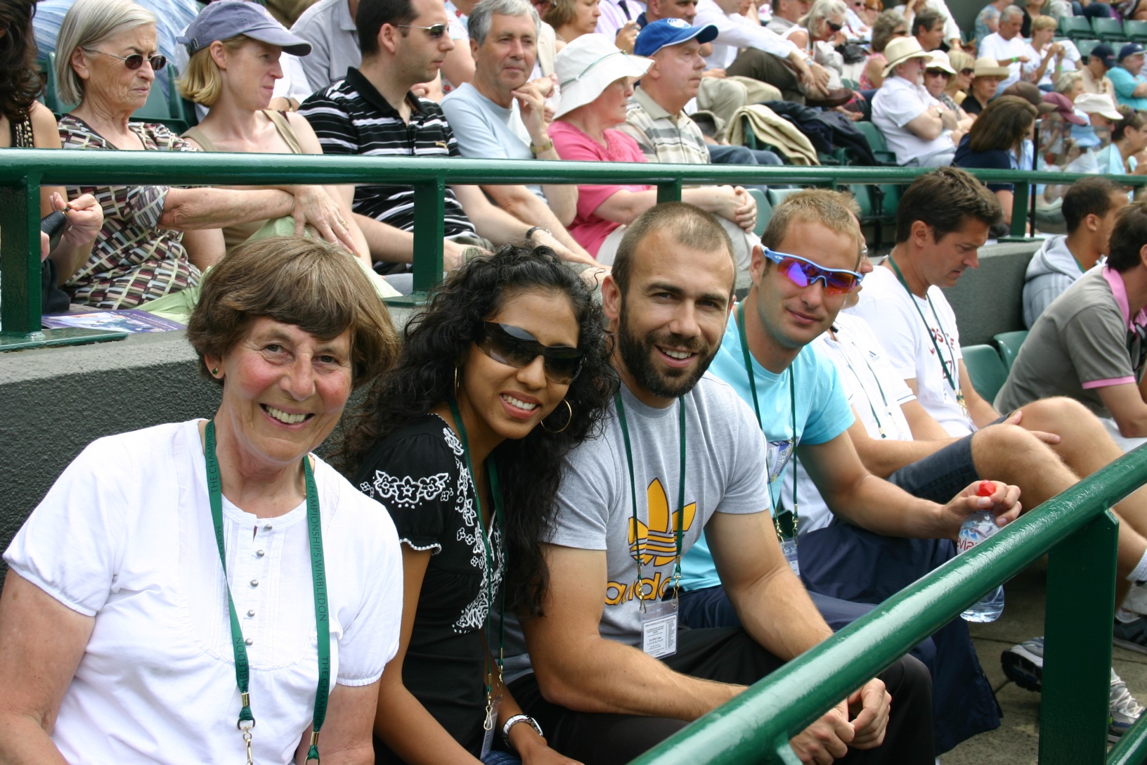 Ivo's team: Corrie Chan, Alsi Karlovic, trainer: Slavan, Coach: Petar