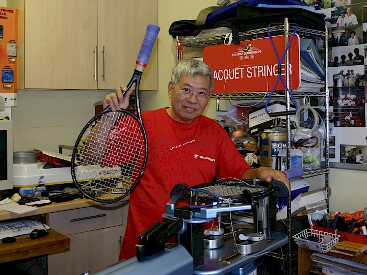 Personal stringer to Ivo Karlovic during Wimbledon 2009