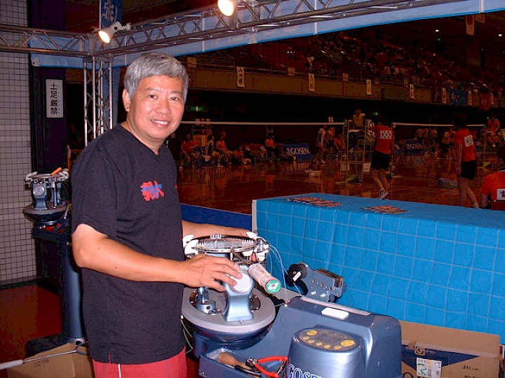Sam at the Osaka Badminton Tournament - 2004